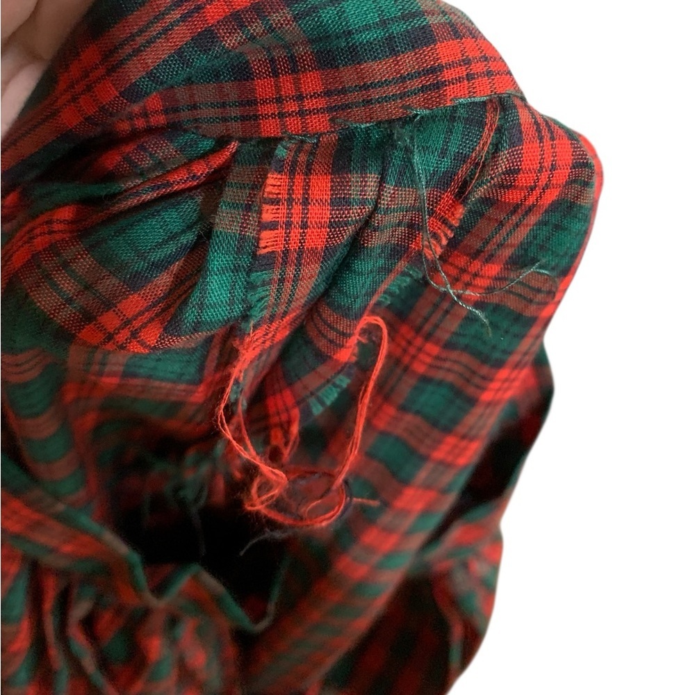 Vintage 70’s handmade plaid ruffle bottomed maxi skirt - Picture 3 of 4